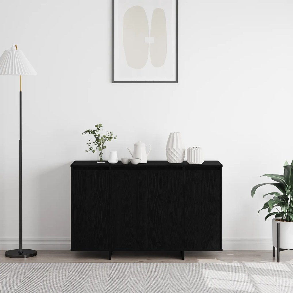 vidaXL Μαύρος Δρυς Μπουφέ Μαύρος δρυς Ξύλο 120 x 41 x 75 εκ. Μοντέρνος