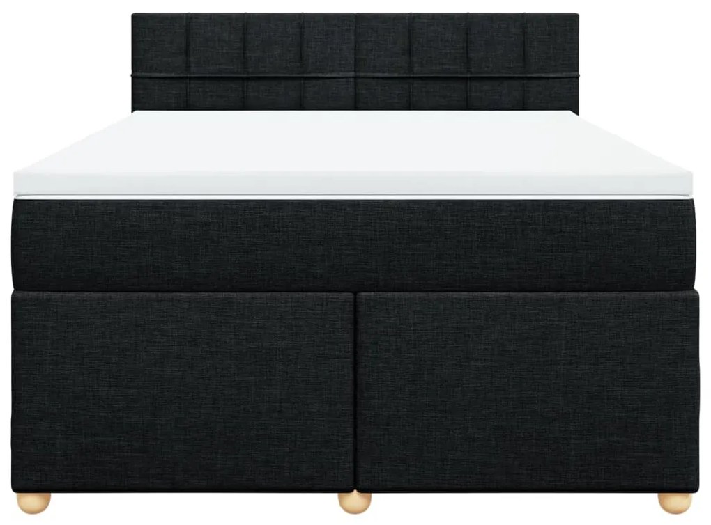 ΚΡΕΒΑΤΙ BOXSPRING ΜΕ ΣΤΡΩΜΑ ΜΑΥΡΟ 140X190 ΕΚ. ΥΦΑΣΜΑΤΙΝΟ 3286677