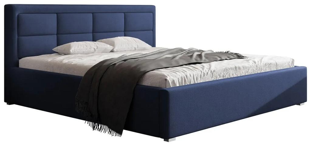 Κρεβάτι Pomona 102, Διπλό, Μπλε, 200x200, Ταπισερί, Τάβλες για Κρεβάτι, 220x223x93cm, 105 kg | Epipla1.gr