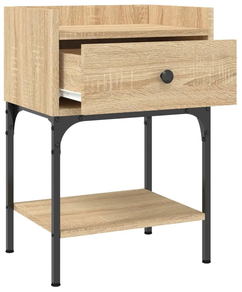 vidaXL Κομοδίνα 2 τεμ. Sonoma Δρυς 40,5x31x60 εκ. Επεξεργασμένο Ξύλο