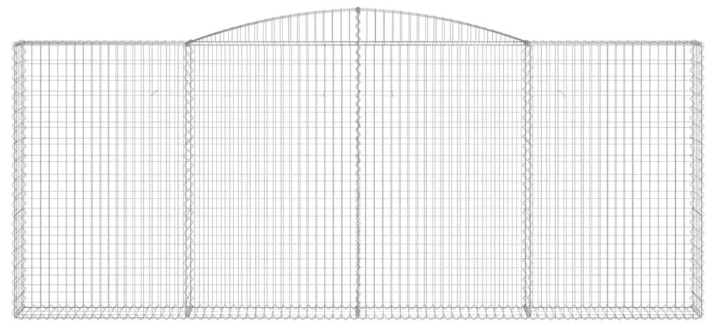 vidaXL Συρματοκιβώτια Τοξωτά 7 τεμ. 400x30x160/180 εκ. Γαλβαν. Ατσάλι
