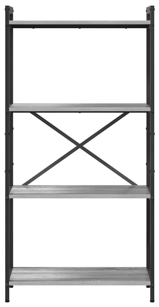 vidaXL Βιβλιοθήκη Γκρι sonoma 60 x 30 x 118 εκ Επεξεργασμένο ξύλο