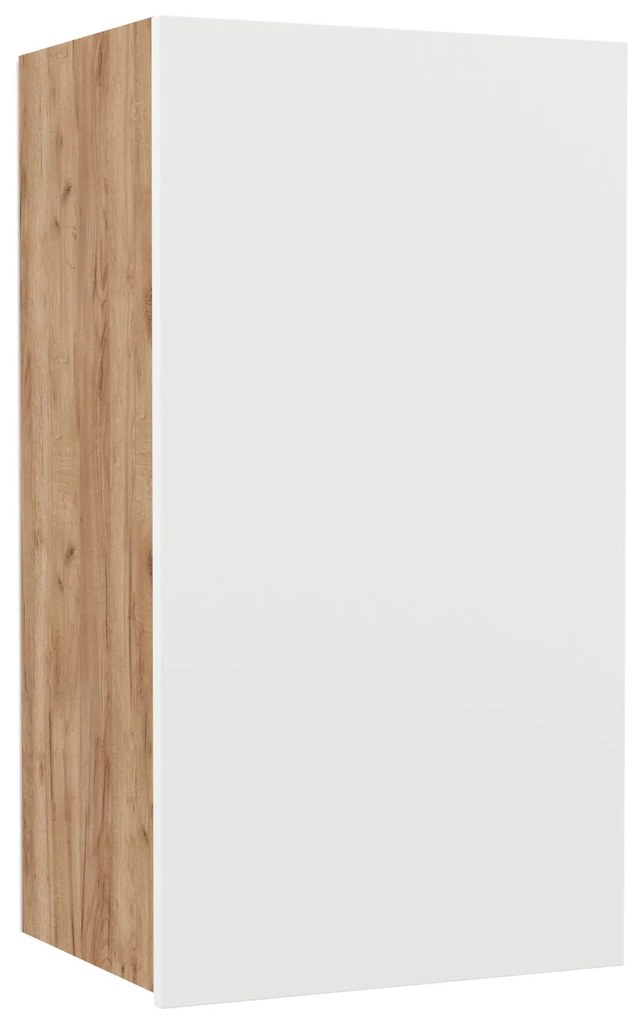 Επιτοίχιο ντουλάπι κουζίνας Soft Λευκό με βελανιδιά Διαστάσεις 40x30,5x72,8εκ - SO-SV40
