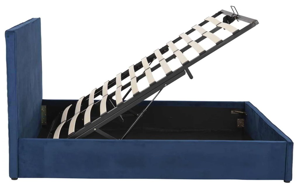 ΚΡΕΒΑΤΙ ALLIE HM584.18 160Χ200 ΜΕ ΑΠΟΘΗΚΕΥΤΙΚΟ ΧΩΡΟ-ΜΠΛΕ ΒΕΛΟΥΔΟ