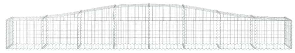 Συρματοκιβώτια Τοξωτά 2 τεμ. 400x50x40/60 εκ. Γαλβαν. Ατσάλι - Ασήμι