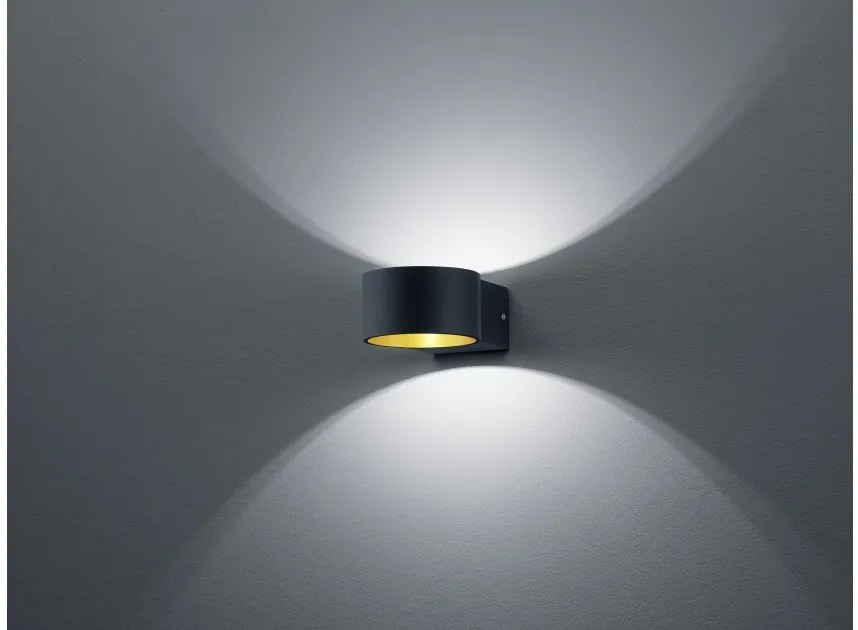 Απλίκα Φωτιστικό Τοίχου LED 4,3W Up Down Lacapo Trio Lighting-223410132-Μαύρο 223410132