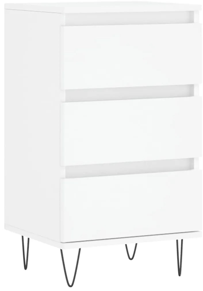 vidaXL Συρταριέρα Λευκή 40 x 35 x 70 εκ. από Επεξεργασμένο Ξύλο