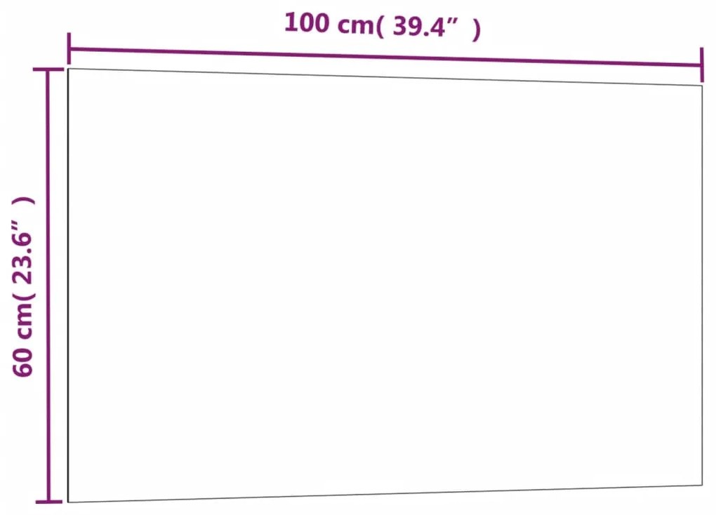 vidaXL Πίνακας Επιτοίχιος Μαγνητικός Λευκός 100 x 60 εκ. Ψημένο Γυαλί