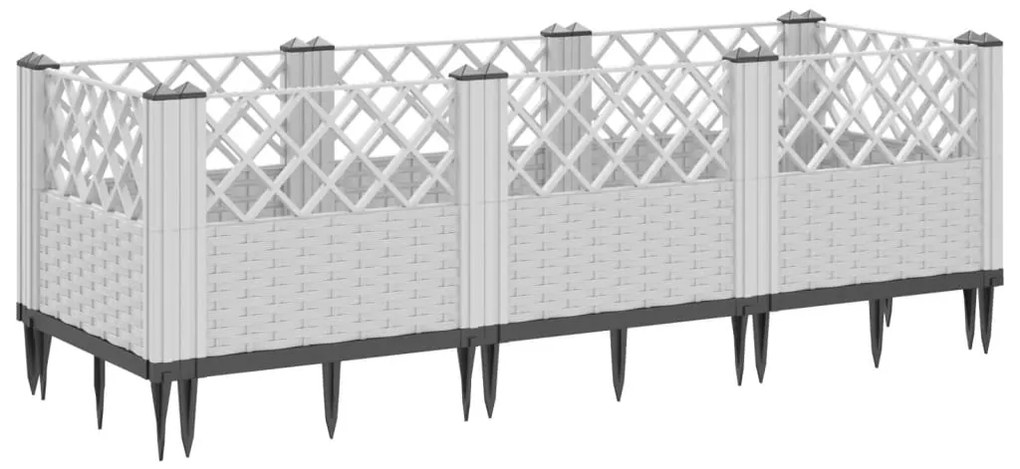 ΖΑΡΝΤΙΝΙΕΡΑ ΜΕ ΠΑΣΣΑΛΟΥΣ ΛΕΥΚΗ 123,5X43,5X43,5ΕΚ ΠΟΛΥΠΡΟΠΥΛΕΝΙΟ 368020