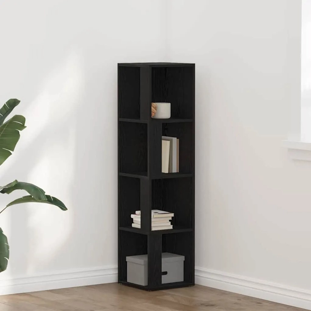 vidaXL Βιβλιοθήκη Μαύρης Δρυς 33x33x132 εκ Φτιαγμένη από Ξύλο