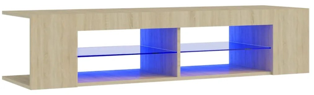 vidaXL Έπιπλο Τηλεόρασης με LED Sonoma Δρυς 135x39x30 εκ.
