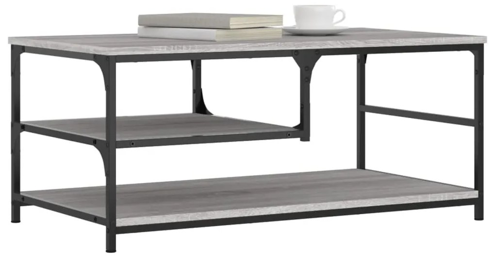 vidaXL Τραπεζάκι Σαλονιού Γκρι Sonoma 90 x 49 x 40 εκ. Επεξεργ. Ξύλο