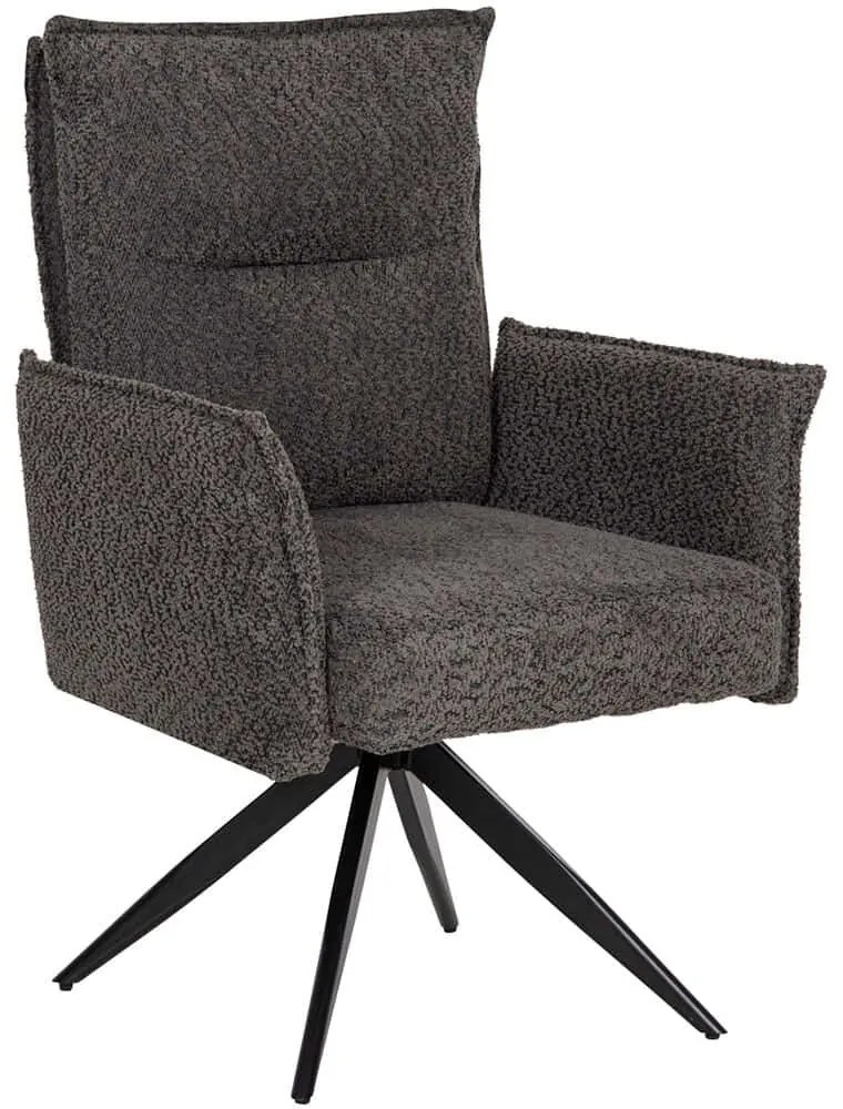 Πολυθρόνα Zorin HM9846.03 64x66x94,5cm Grey Metal, Fabric