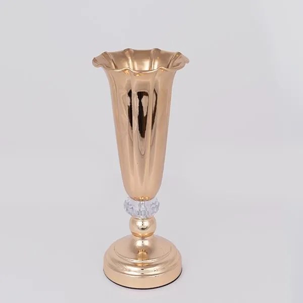 ΒΑΖΟ, ΜΕΤΑΛΛΙΚΟ, ΧΡΥΣΟ, H:31CM (Συσκευασία 2 τεμαχίων)