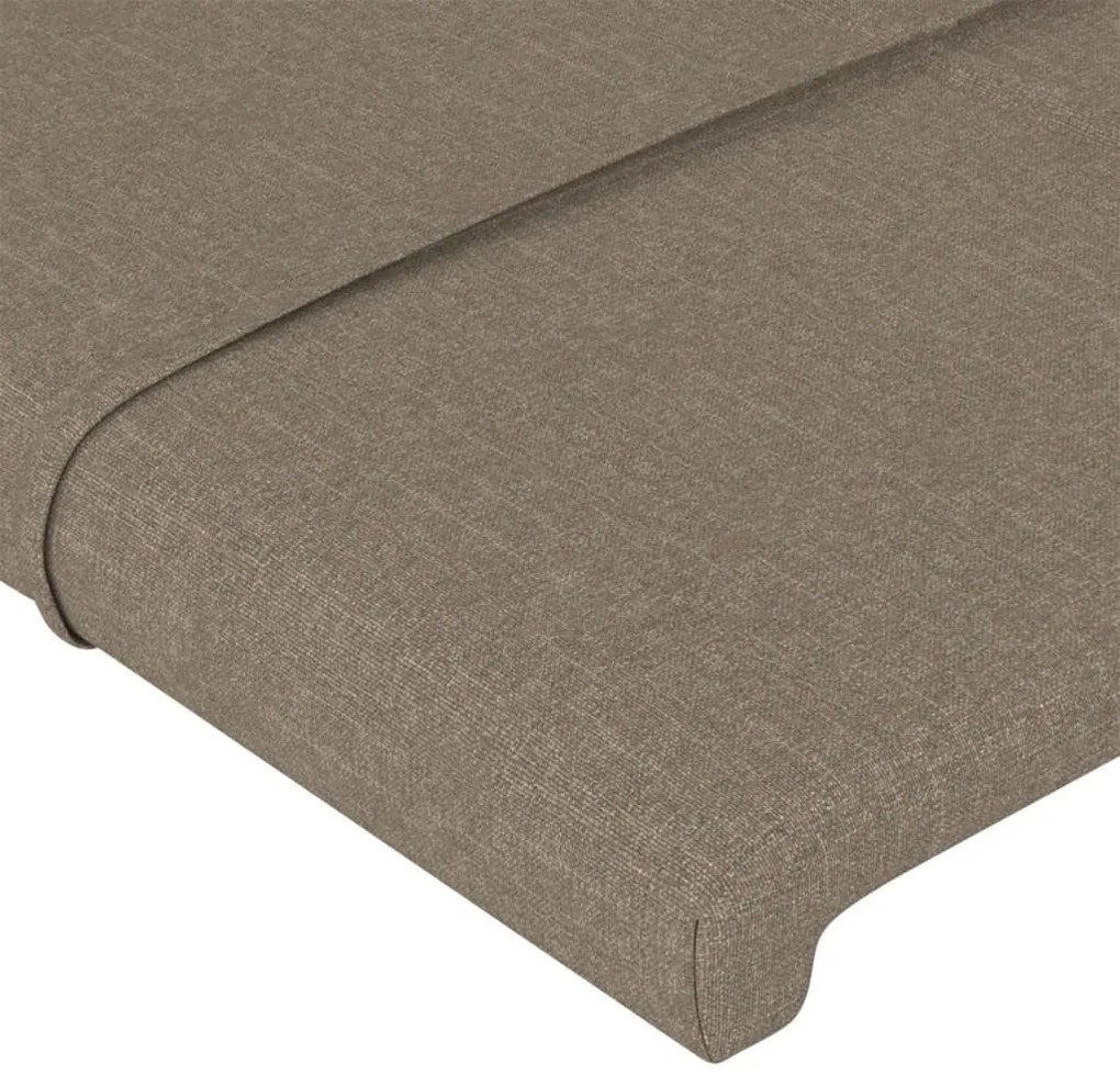 vidaXL Κεφαλάρια Κρεβατιού 2 τεμ. Taupe 80 x 5 x 78/88 εκ. Υφασμάτινο