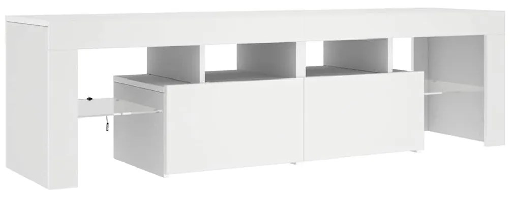 vidaXL Έπιπλο Τηλεόρασης με LED Λευκό 140 x 36,5 x 40 εκ.