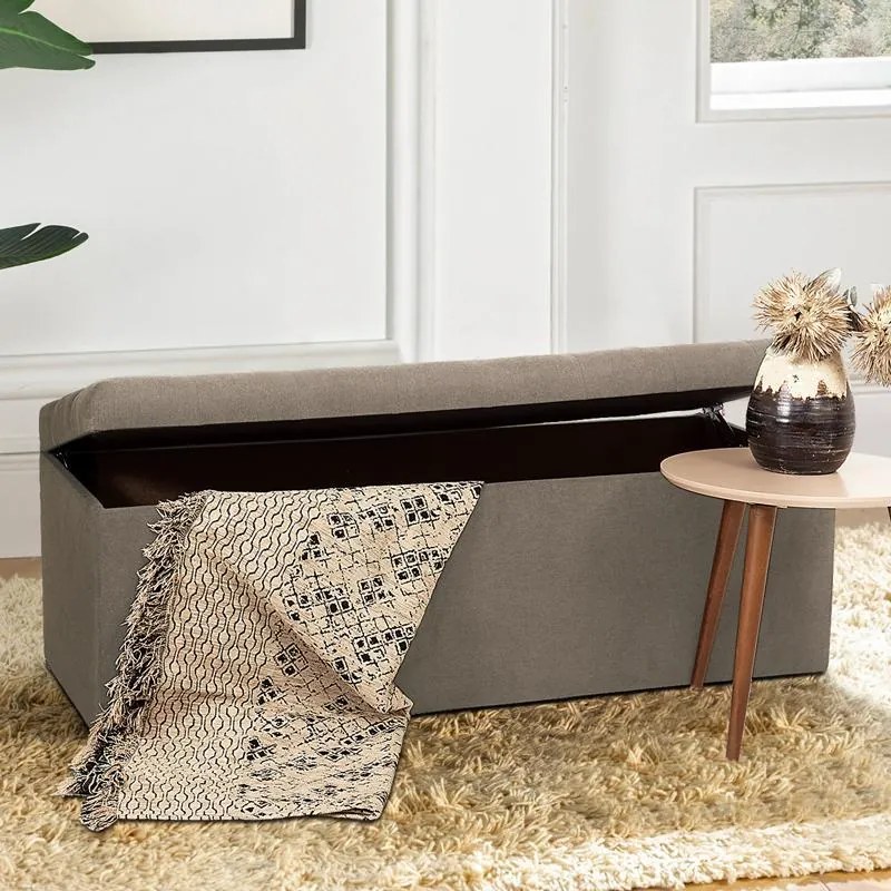 Ταμπουρέ με Αποθηκευτικό Χώρο 11 FL025 Fylliana Μπέζ 130x50x46 εκ. 130x50x46 εκ.