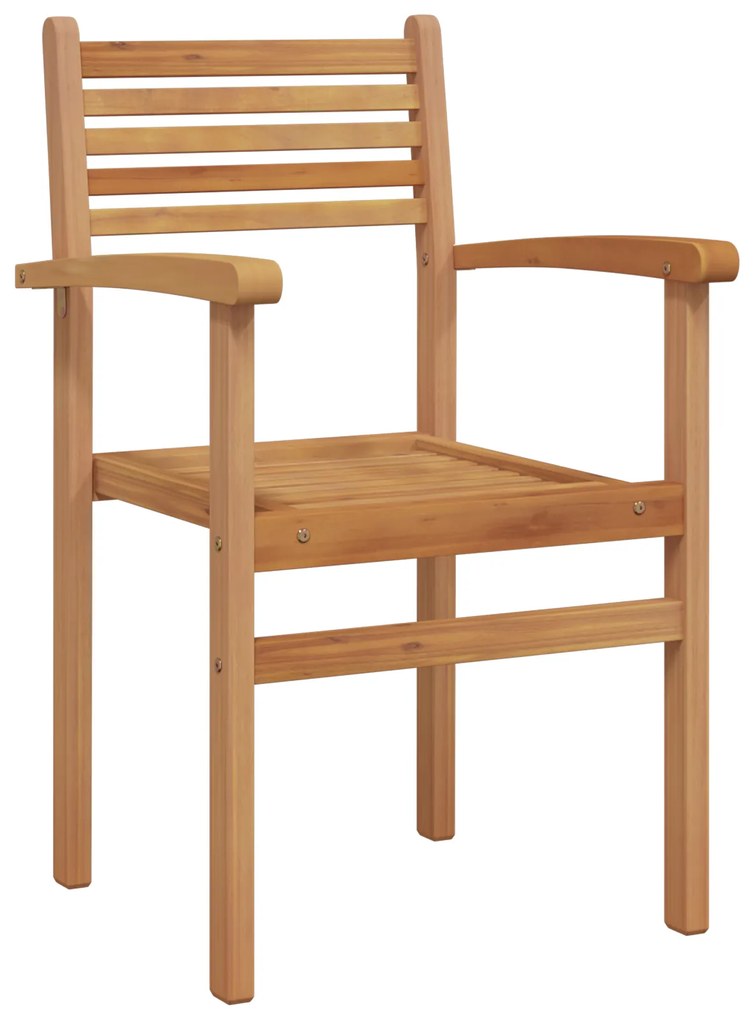 vidaXL Σέτ φαγητού για κήπο 7 pcs Καστανό Μασίφ ξύλο teak