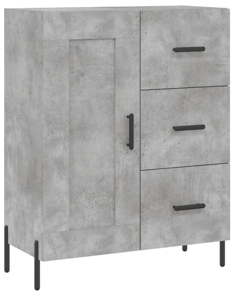 vidaXL Ντουλάπι Γκρι Σκυροδέματος 69,5x34x90 εκ. Επεξεργασμένο Ξύλο
