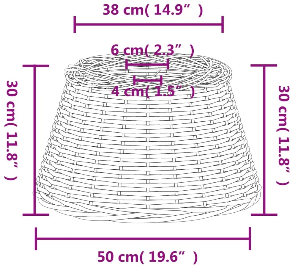 ΚΑΠΕΛΟ ΦΩΤΙΣΤΙΚΟΥ ΟΡΟΦΗΣ ΛΕΥΚΟ Ø50X30 ΕΚ. ΑΠΟ WICKER 364371