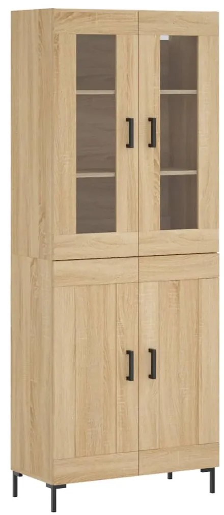 vidaXL Ντουλάπι Sonoma δρυς 69,5 x 34 x 180 εκ. από Επεξεργασμένο Ξύλο