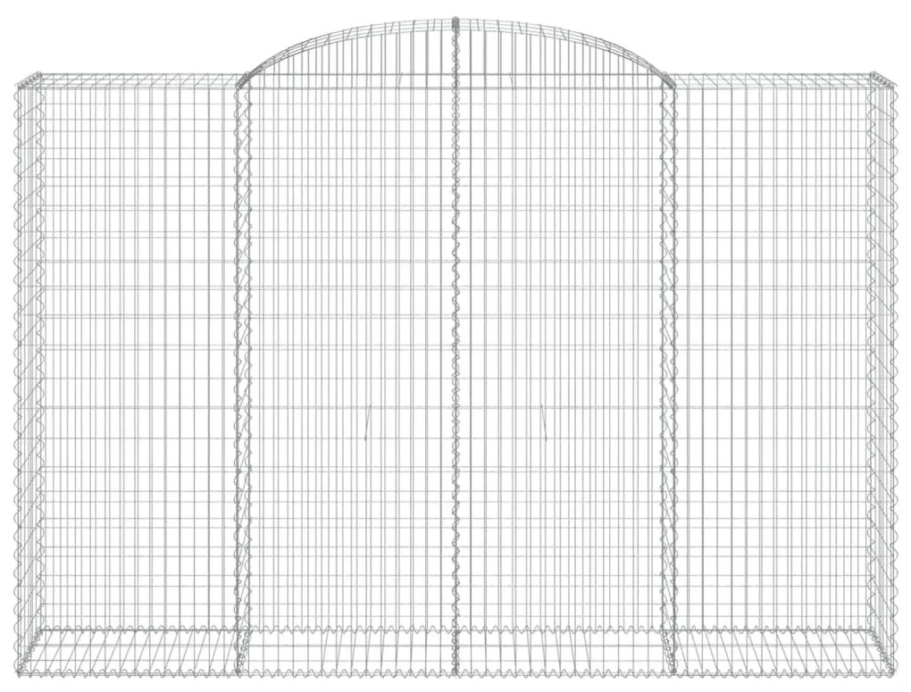 vidaXL Συρματοκιβώτια Τοξωτά 2 τεμ. 300x50x200/220 εκ. Γαλβαν. Ατσάλι