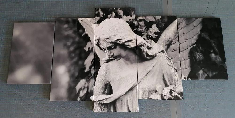 5 μέρη εικόνα ενός αγγέλου σε ασπρόμαυρο - 100x50