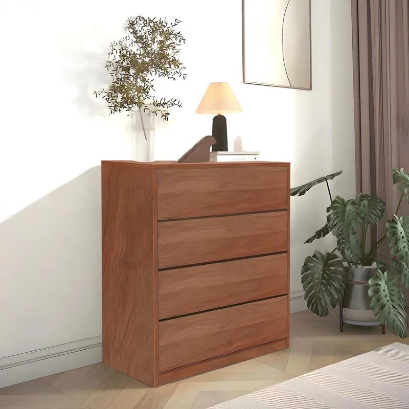 Συρταριέρα Kuanger mdf σε καρυδί απόχρωση 80x40x80εκ 80x40x80 εκ.