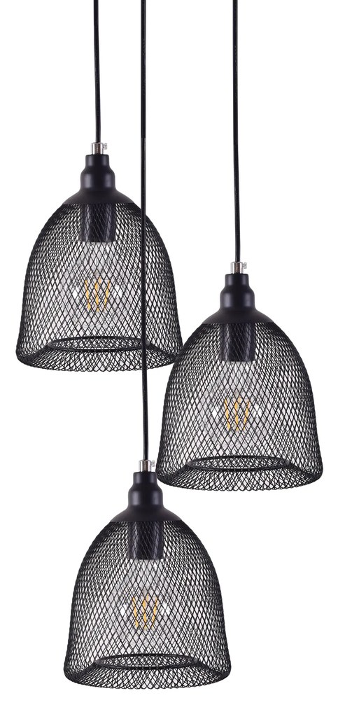 Φωτιστικό Οροφής  SE 151-20-3 ZOLA PENDANT LAMP BLACK MAT+ - 51W - 100W - 77-4350