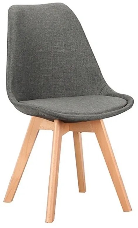 Καρέκλα Τραπεζαρίας Billy 11.1592.S (Σετ 4τμχ) 48Χ55Χ82cm Grey Wood, Fabric