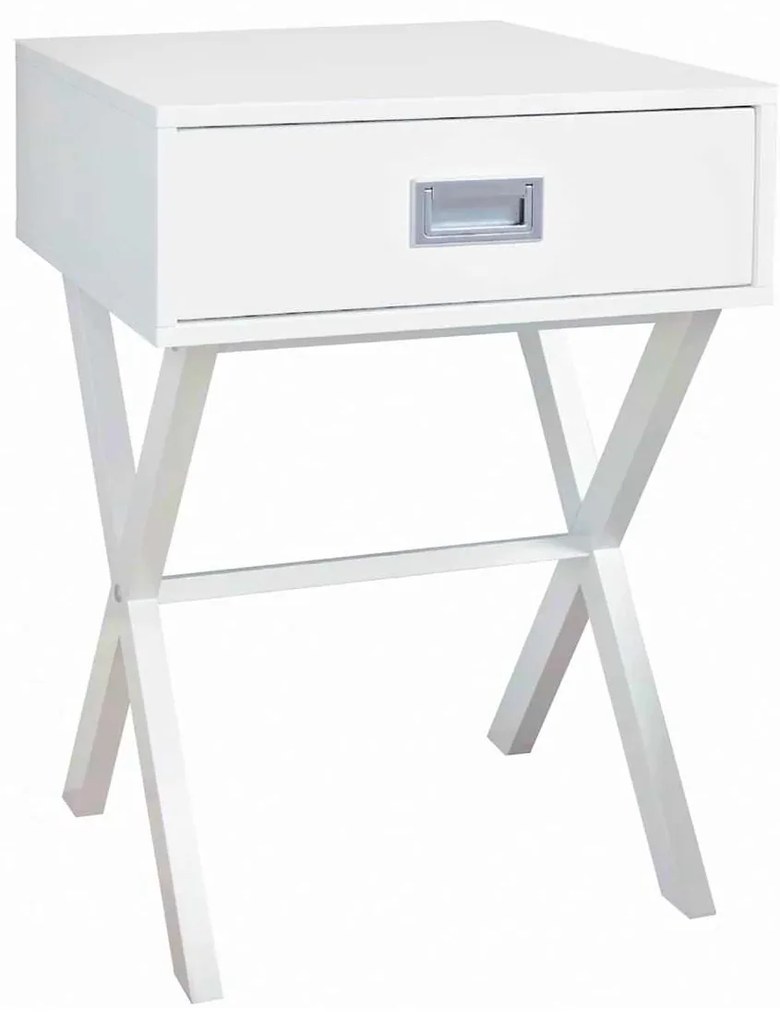 Κομοδίνο Wick Άσπρο Λάκα Mdf . Διάσταση: 40x40x55cm
