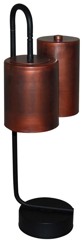 Επιτραπέζιο Φωτιστικό HL-3567-2P BRODY OLD COPPER &amp; BLACK TABLE LAMP - 21W - 50W - 77-3993