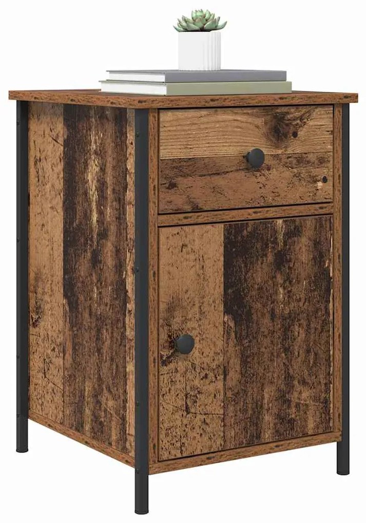 vidaXL Κομοδίνο 2 pcs Παλαιό ξύλο 40 x 42 x 60 εκ. Επεξεργασμένο ξύλο