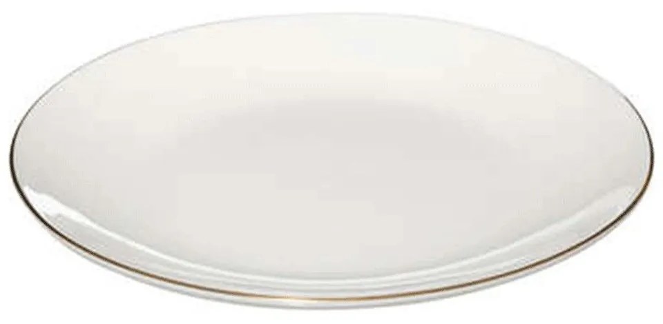 Πιάτο Γλυκού 07.154862 Φ19cm White-Gold Porcelain