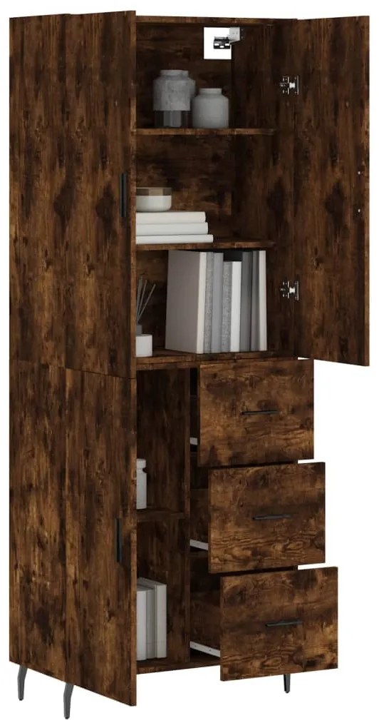 vidaXL Ντουλάπι Καπνιστή Δρυς 69,5x34x180 εκ. από Επεξεργασμένο Ξύλο