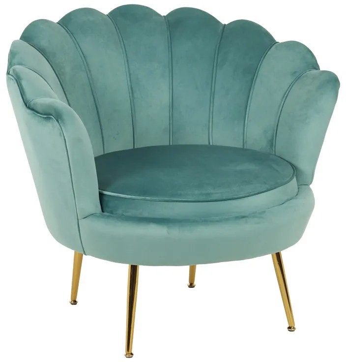 Πολυθρόνα Daimon pakoworld βελούδο σε φυστικί-χρυσό απόχρωση 79x74x78εκ