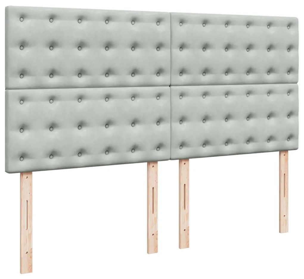 ΚΡΕΒΑΤΙ BOXSPRING ΜΕ ΣΤΡΩΜΑ ΑΝΟΙΧΤΟ ΓΚΡΙ 180X200 ΕΚ. ΒΕΛΟΥΔΙΝΟ 3293290