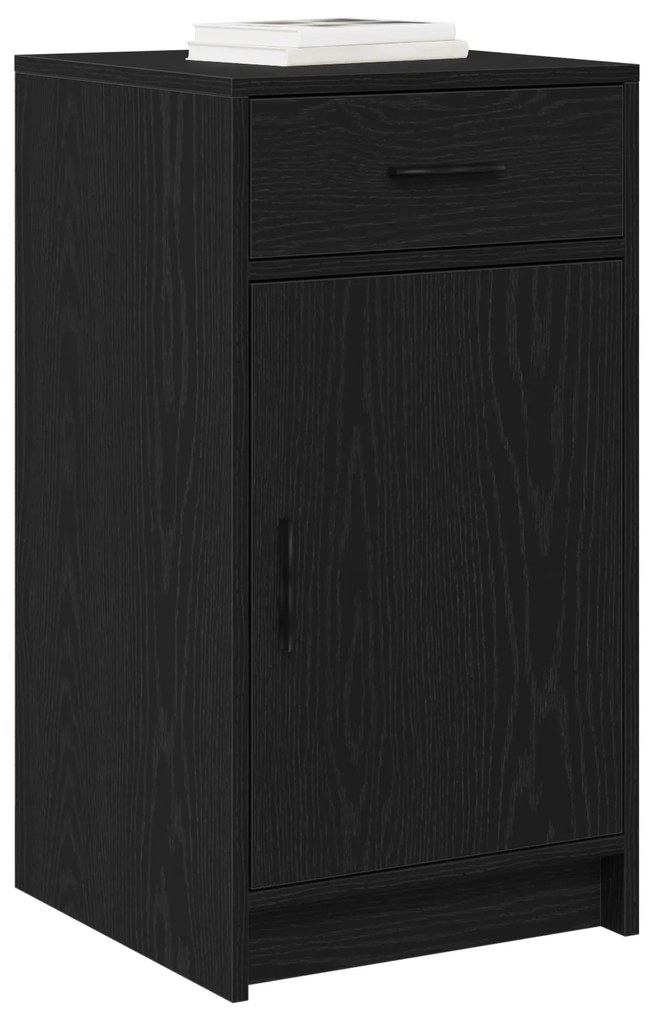 vidaXL Μπουφές Μαύρο Δρυς 40x41x75 εκ Επεξεργασμένο Ξύλο