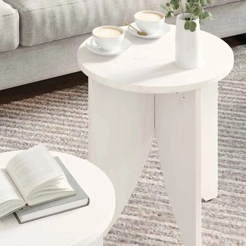 vidaXL Τραπεζάκι σαλονιού 2 pcs Λευκό 41.5 x 41.5 x 44 cm