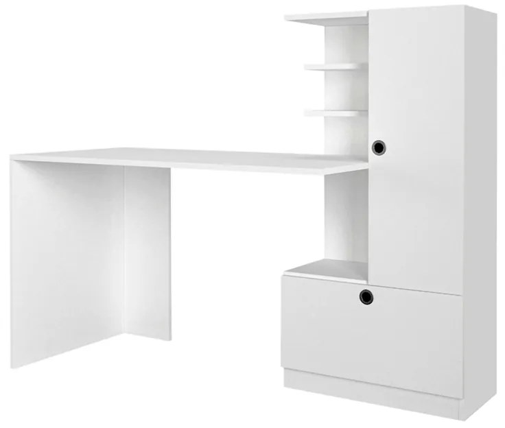 ΓΡΑΦΕΙΟ ΕΡΓΑΣΙΑΣ MERINO MEGAPAP ΧΡΩΜΑ ΛΕΥΚΟ 149,5X61,8X120ΕΚ.