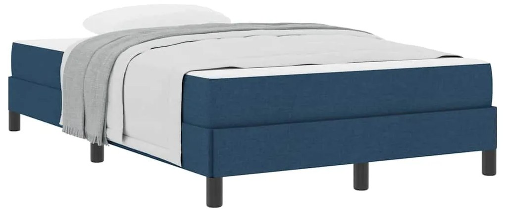 vidaXL Κρεβάτι με ελατήρια με στρώμα Μπλε 120 x 200 cm ύφασμα