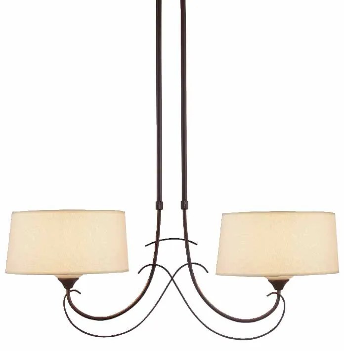 Φωτιστικό Οροφής Δίφωτο Aca AD80332P Poirot Brown/Beige