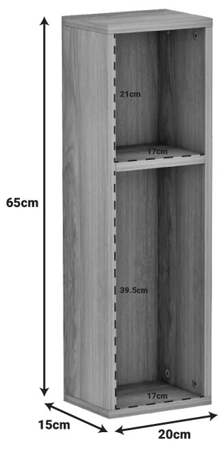 Επιδαπέδια ραφιέρα Racks pakoworld σε sonoma απόχρωση 20x15x65εκ - 230-000045