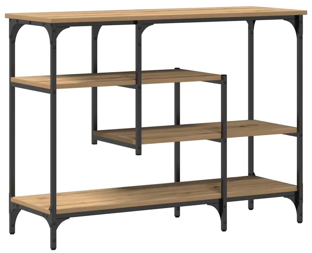 vidaXL Τραπέζι Κονσόλας με ράφι artisan δρυς 100 x 35 x 75 εκ.