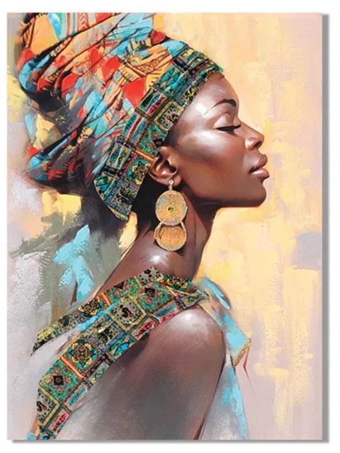 ΠΙΝΑΚΑΣ ΣΕ ΚΑΜΒΑ Fylliana &quot;African woman&quot; 90x3x120εκ