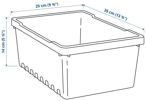 UPPSNOFSAD κουτί αποθήκευσης, 35x25x14 cm/9 l 904.407.64
