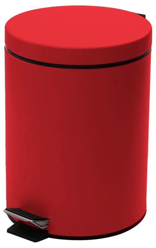 Estia 02-21962 Χαρτοδοχειο Μπανιου Classic Soft Close 5lt, Κόκκινο