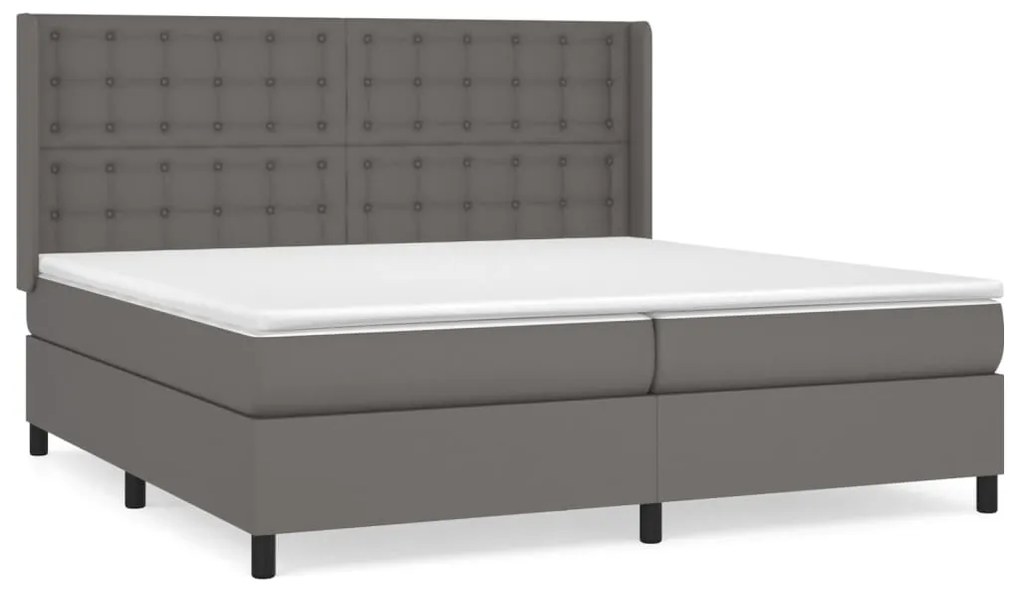 ΚΡΕΒΑΤΙ BOXSPRING ΜΕ ΣΤΡΩΜΑ ΓΚΡΙ 200X200 ΕΚ. ΣΥΝΘΕΤΙΚΟ ΔΕΡΜΑ 3132523