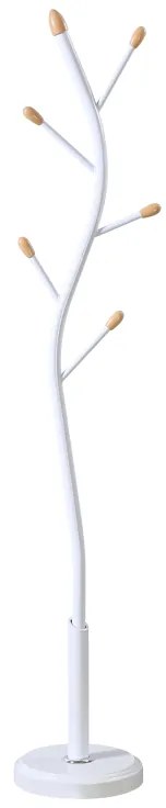 Καλόγερος Portu pakoworld μέταλλο σε λευκή-φυσική απόχρωση Φ30x170εκ