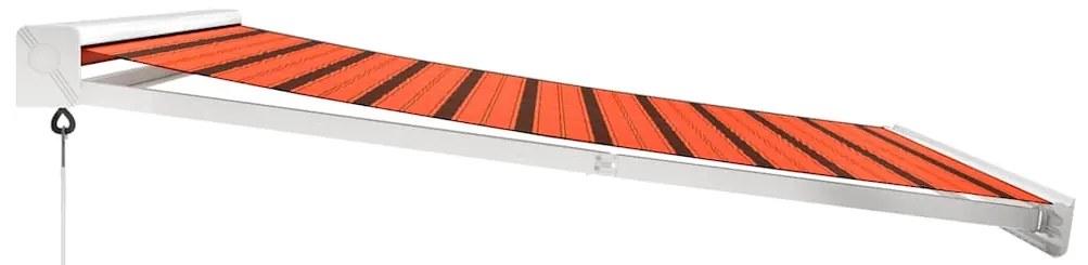 vidaXL Τέντα Πτυσσόμενη Πορτοκαλί/Καφέ 3,5 x 2,5 μ. Ύφασμα / Αλουμίνιο